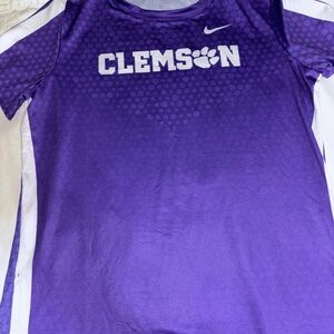 Nike New Women’s M Clemson Tigers NCAA Purple Athletic Shirt NCAA Mesh Back (B3d